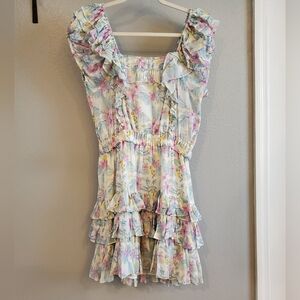 NEW LoveShackFancy Ivoire floral mini dress, S
